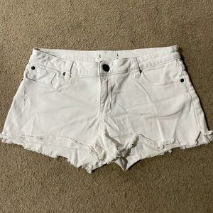 White Jean shorts